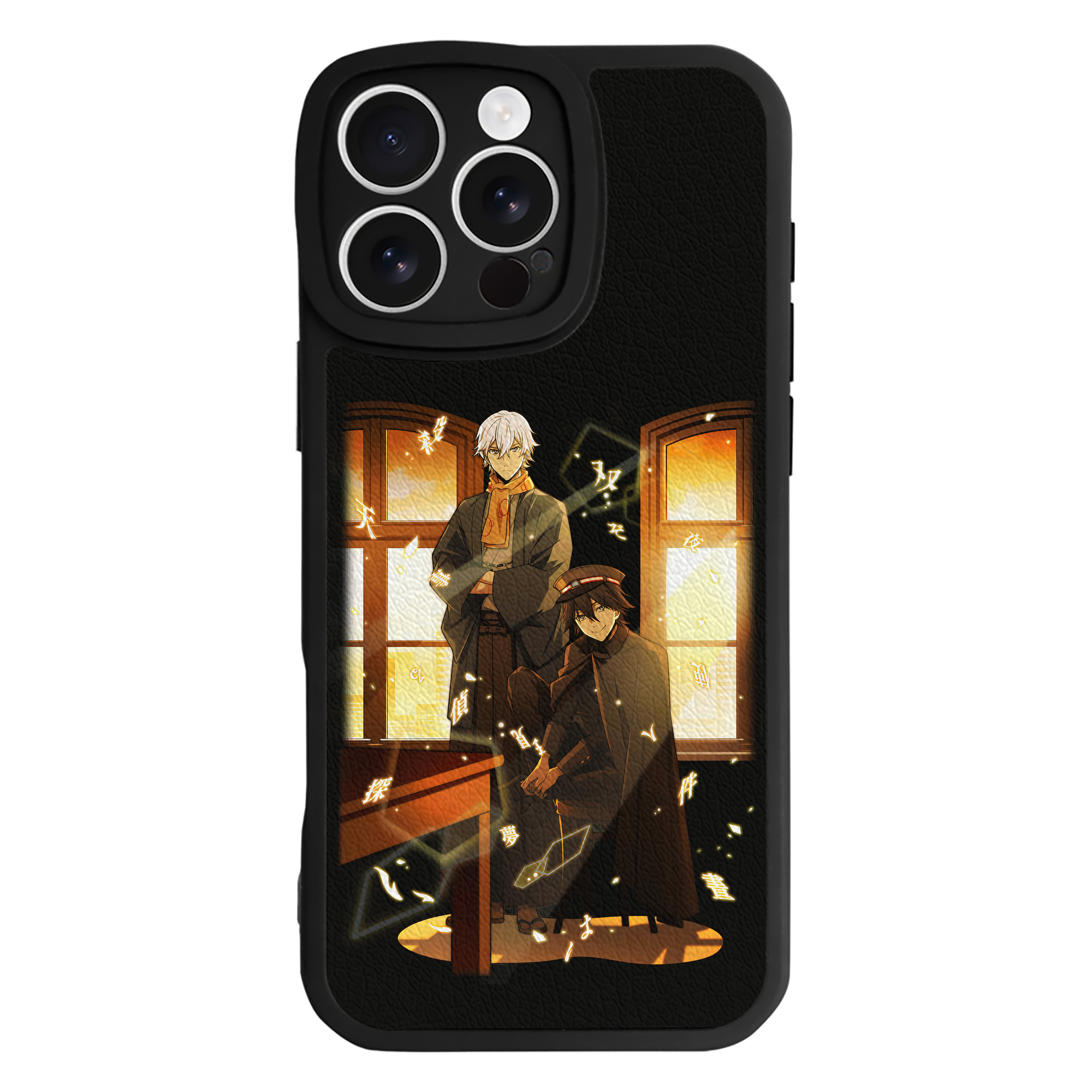 （画像用） 文豪ストレイドッグス Bungo Stray Dogs 【iPhone 16シリーズ対応】シリコンスマホケース（レザー調） 材質：シリコン